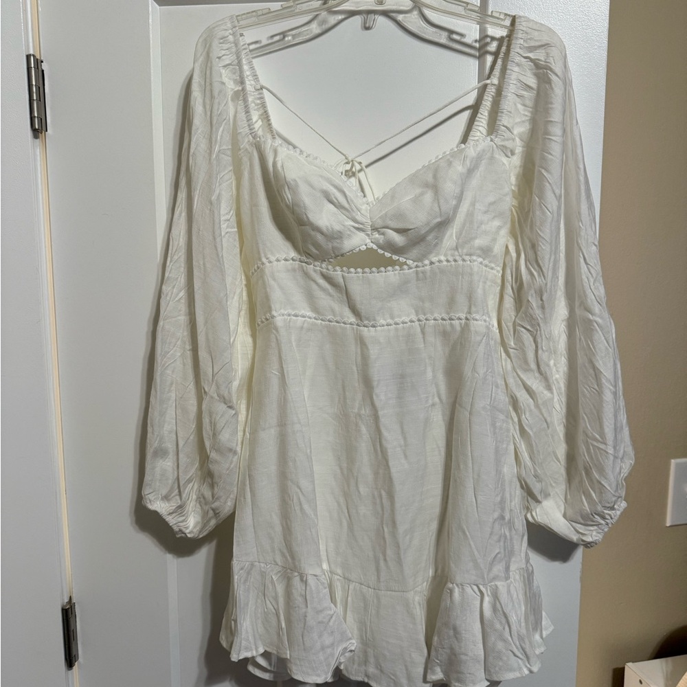 White Long Sleeve Dress